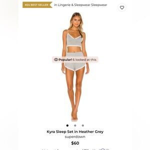 Superdown Cozy Heather Gray Sleep Set